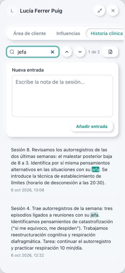 Cerca de la paraula jefa a la història de la Lucía